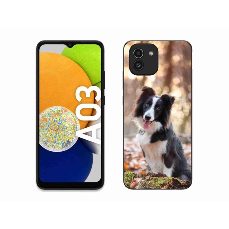 Gelový obal mmCase na mobil Samsung Galaxy A03 - border kolie 1