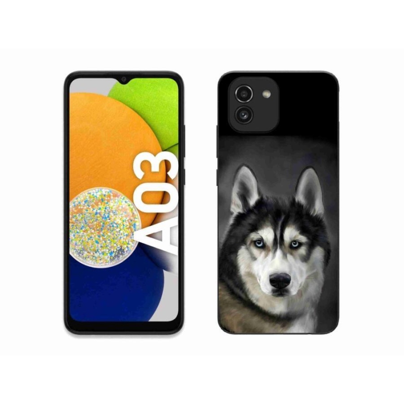 Gelový obal mmCase na mobil Samsung Galaxy A03 - husky