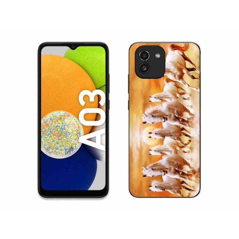 Gelový obal mmCase na mobil Samsung Galaxy A03 - koně 2