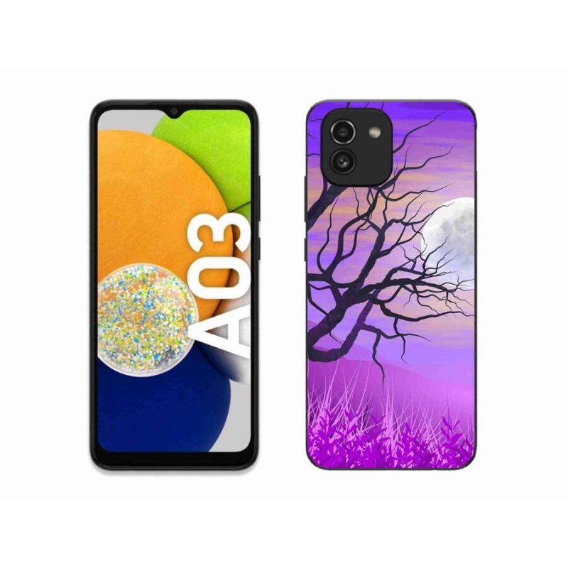 Gelový obal mmCase na mobil Samsung Galaxy A03 - kreslený opadaný strom