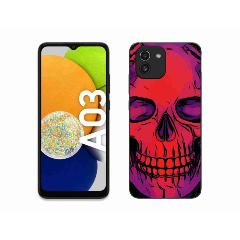 Gelový obal mmCase na mobil Samsung Galaxy A03 - lebka