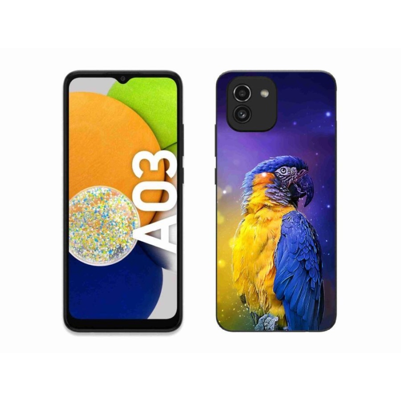 Gelový obal mmCase na mobil Samsung Galaxy A03 - papoušek ara 1