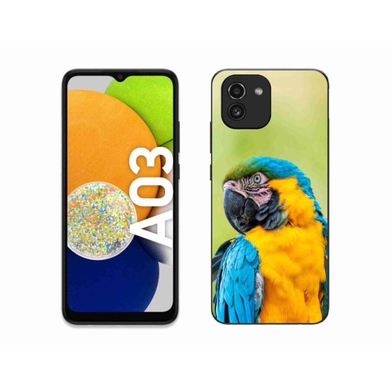 Gelový obal mmCase na mobil Samsung Galaxy A03 - papoušek ara 2