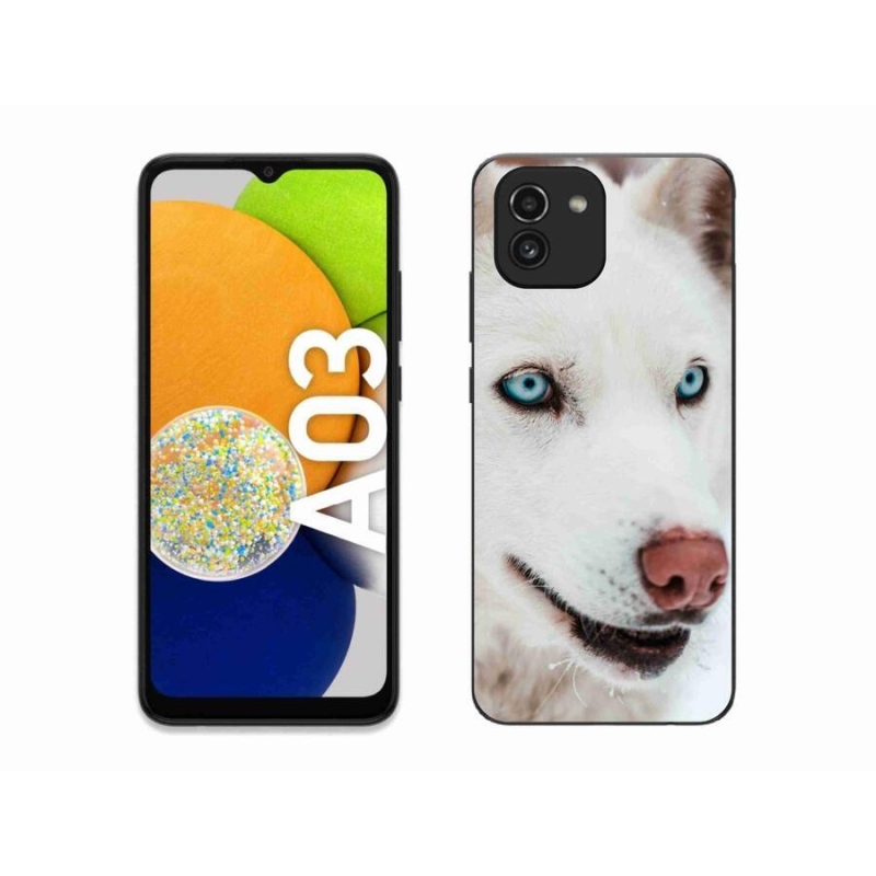 Gelový obal mmCase na mobil Samsung Galaxy A03 - psí pohled