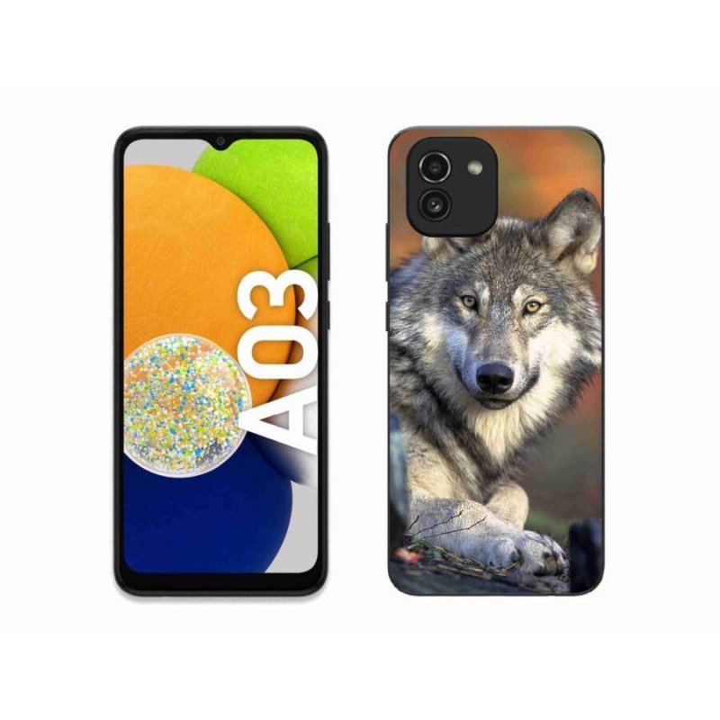 Gelový obal mmCase na mobil Samsung Galaxy A03 - vlk