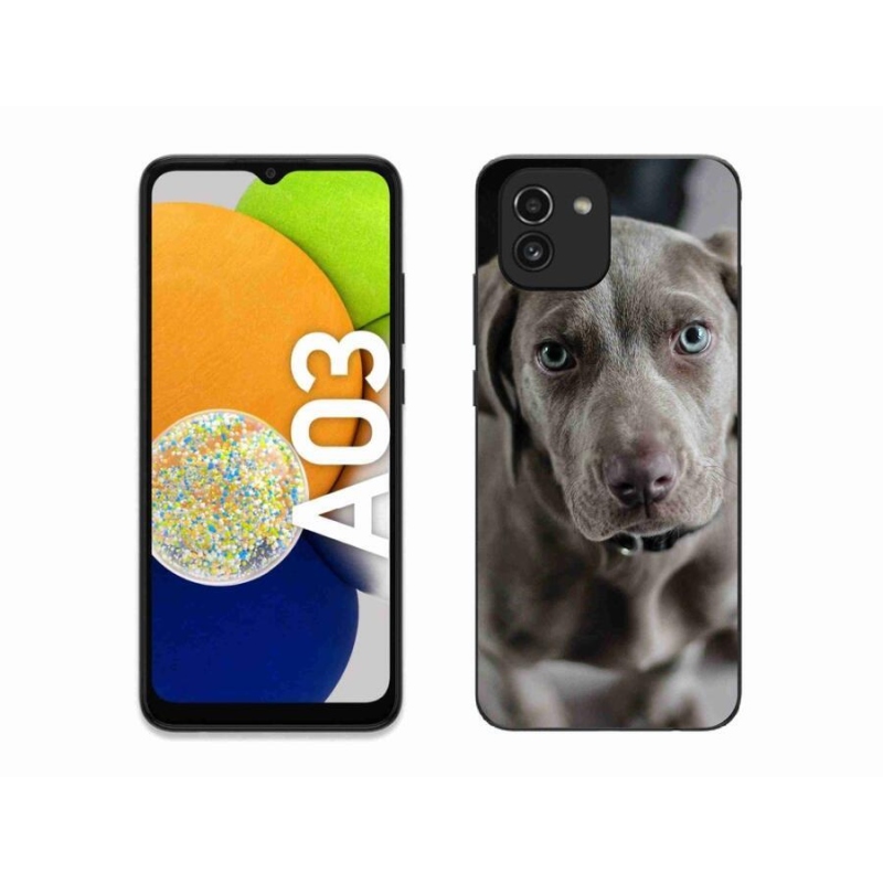Gelový obal mmCase na mobil Samsung Galaxy A03 - výmarský ohař