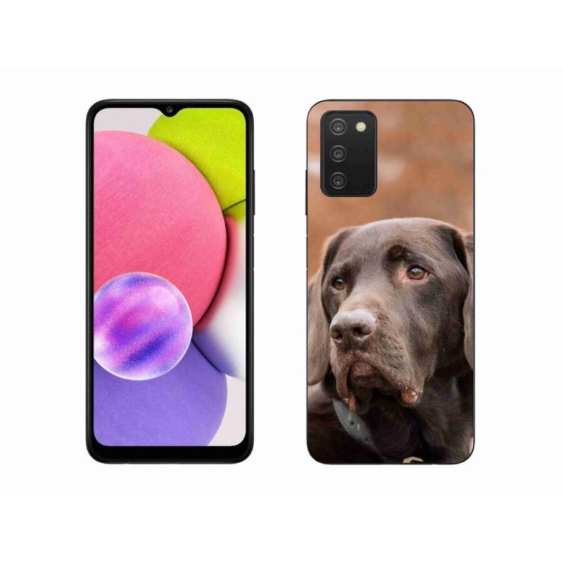 Gelový obal mmCase na mobil Samsung Galaxy A03s (166.6 x 75.9 x 9.1) - hnědý labrador