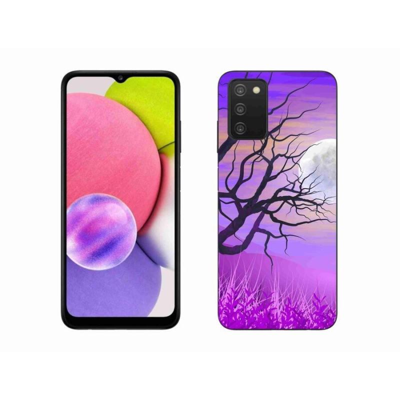 Gelový obal mmCase na mobil Samsung Galaxy A03s (166.6 x 75.9 x 9.1) - kreslený opadaný strom