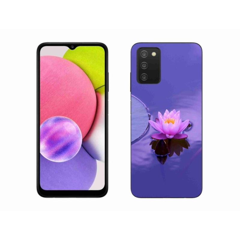 Gelový obal mmCase na mobil Samsung Galaxy A03s (166.6 x 75.9 x 9.1) - květ na hladině