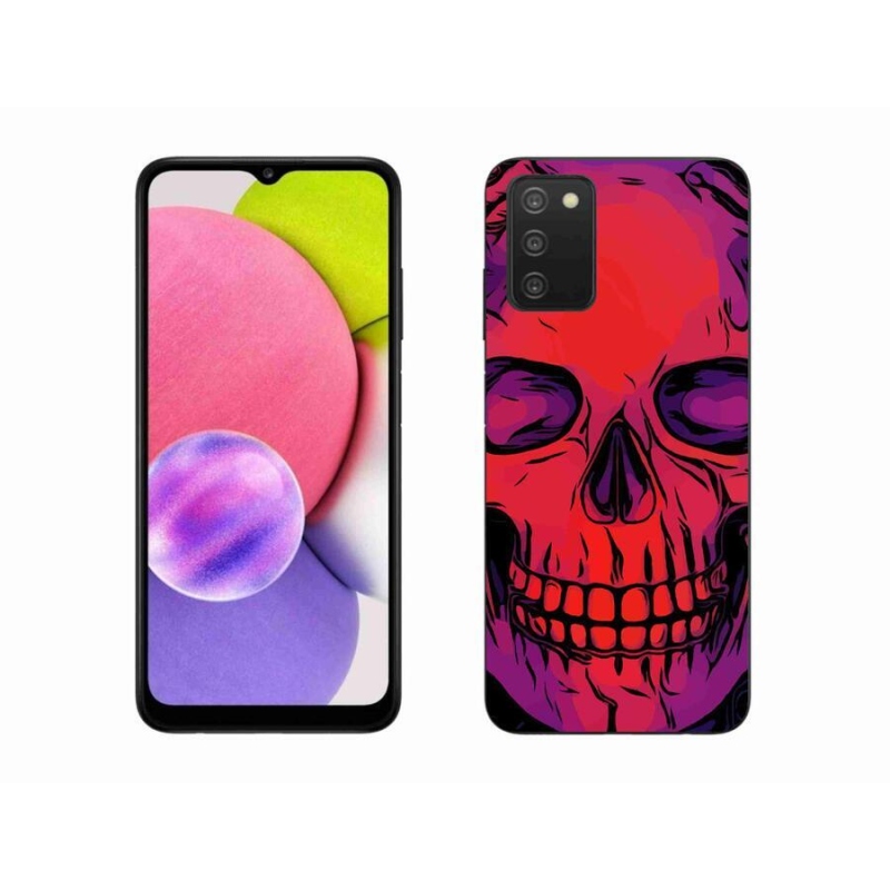 Gelový obal mmCase na mobil Samsung Galaxy A03s (166.6 x 75.9 x 9.1) - lebka