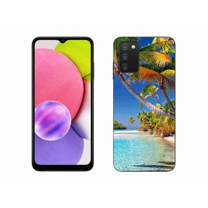 Gelový obal mmCase na mobil Samsung Galaxy A03s (166.6 x 75.9 x 9.1) - mořská pláž