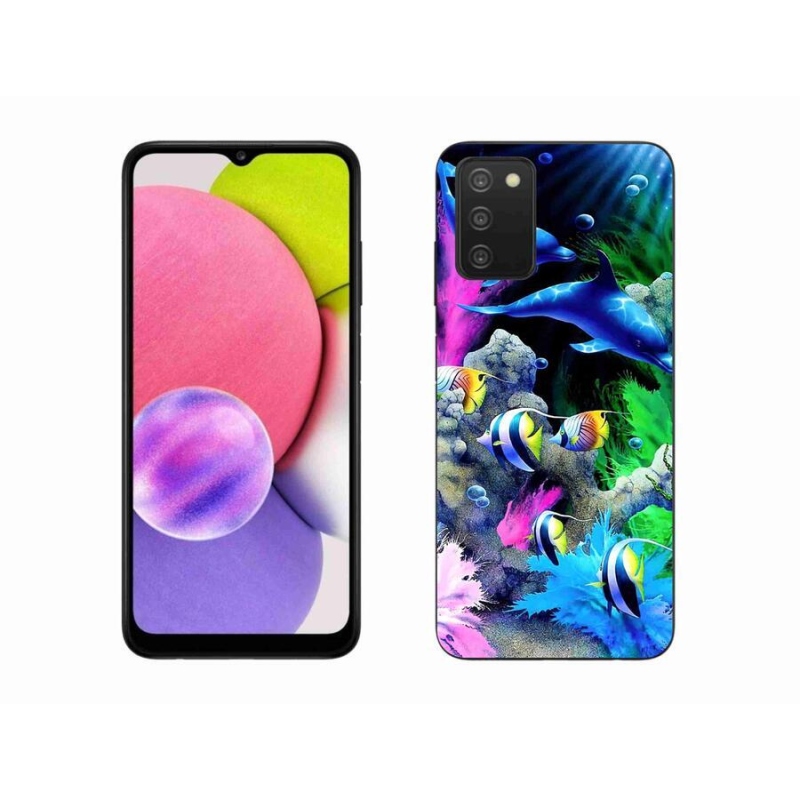 Gelový obal mmCase na mobil Samsung Galaxy A03s (166.6 x 75.9 x 9.1) - mořský svět