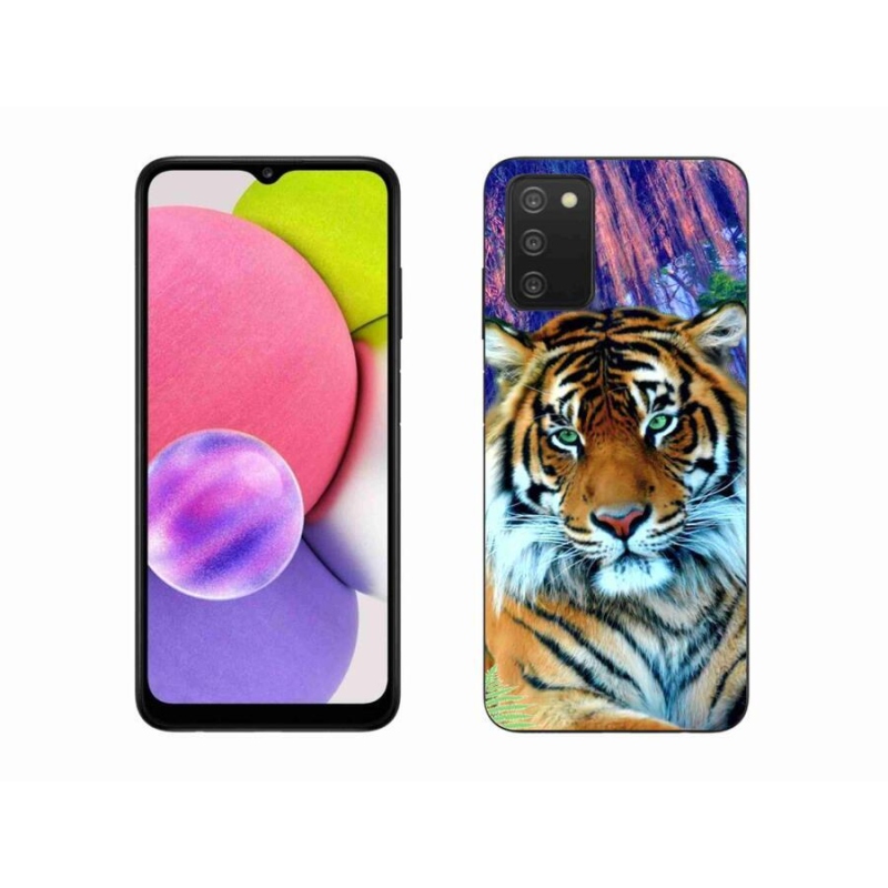 Gelový obal mmCase na mobil Samsung Galaxy A03s (166.6 x 75.9 x 9.1) - tygr