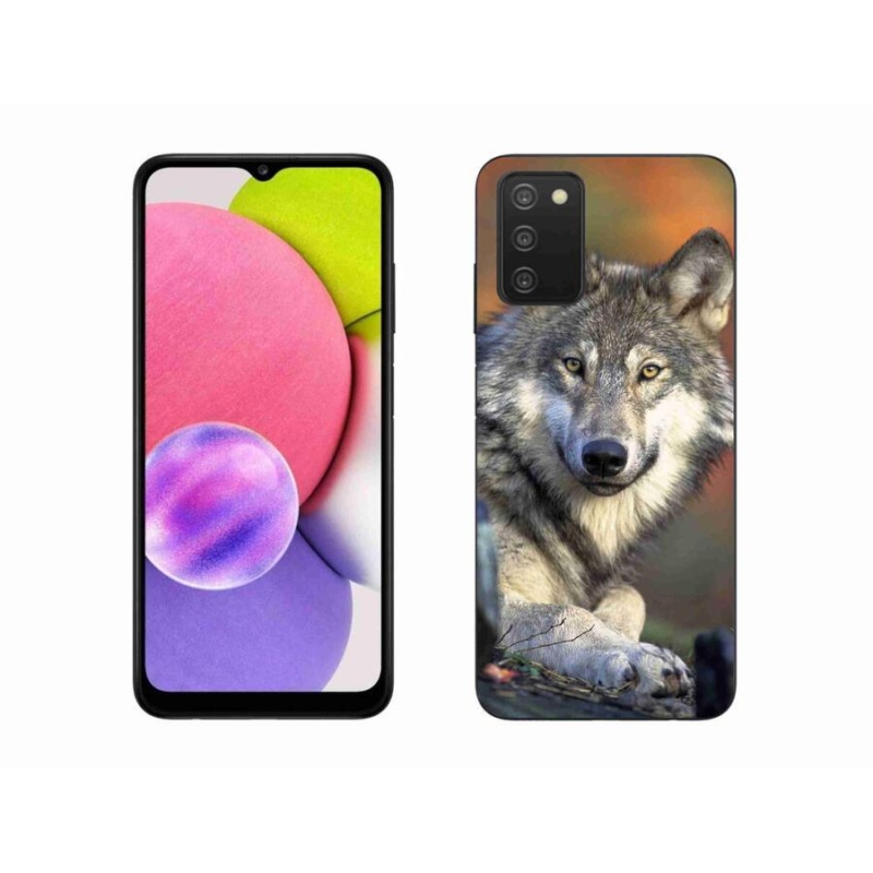 Gelový obal mmCase na mobil Samsung Galaxy A03s (166.6 x 75.9 x 9.1) - vlk