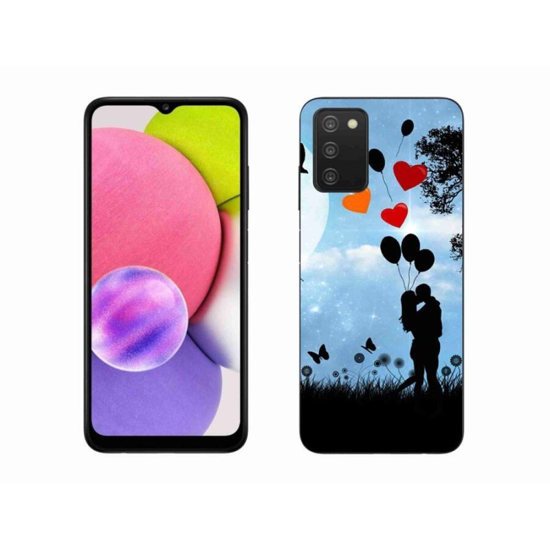 Gelový obal mmCase na mobil Samsung Galaxy A03s (166.6 x 75.9 x 9.1) - zamilovaný pár