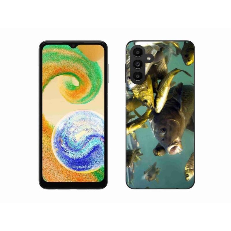 Gelový obal mmCase na mobil Samsung Galaxy A04s (164.7x76.7x9.1mm) - hejno ryb