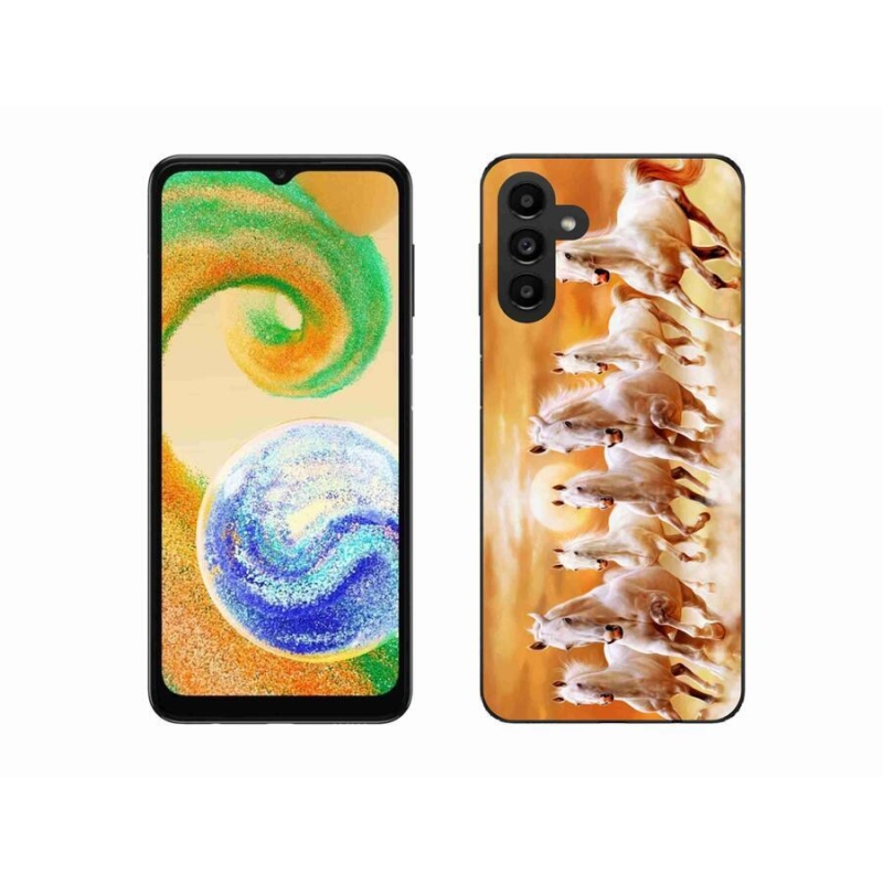 Gelový obal mmCase na mobil Samsung Galaxy A04s (164.7x76.7x9.1mm) - koně 2