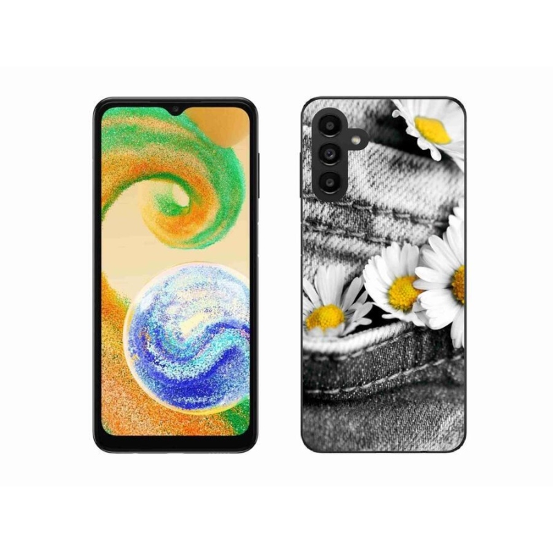 Gelový obal mmCase na mobil Samsung Galaxy A04s (164.7x76.7x9.1mm) - kopretiny