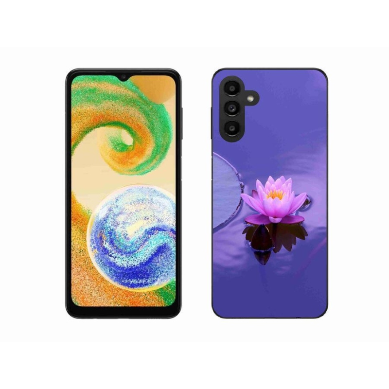 Gelový obal mmCase na mobil Samsung Galaxy A04s (164.7x76.7x9.1mm) - květ na hladině