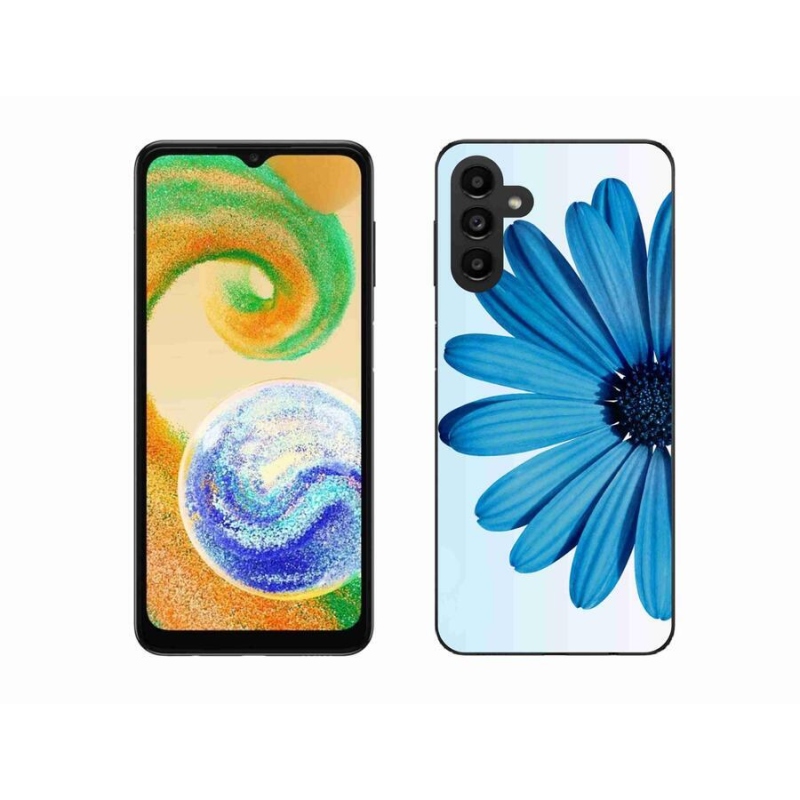 Gelový obal mmCase na mobil Samsung Galaxy A04s (164.7x76.7x9.1mm) - modrá kopretina