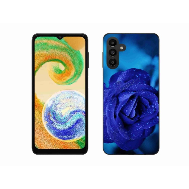 Gelový obal mmCase na mobil Samsung Galaxy A04s (164.7x76.7x9.1mm) - modrá růže