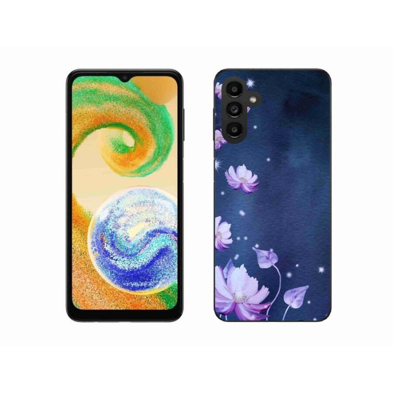 Gelový obal mmCase na mobil Samsung Galaxy A04s (164.7x76.7x9.1mm) - padající květy