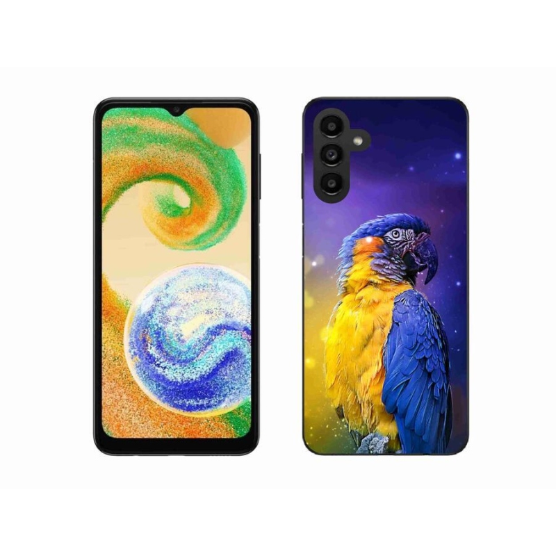 Gelový obal mmCase na mobil Samsung Galaxy A04s (164.7x76.7x9.1mm) - papoušek ara 1
