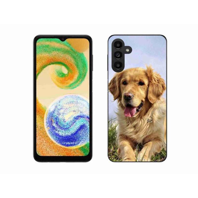 Gelový obal mmCase na mobil Samsung Galaxy A04s (164.7x76.7x9.1mm) - zlatý retrívr