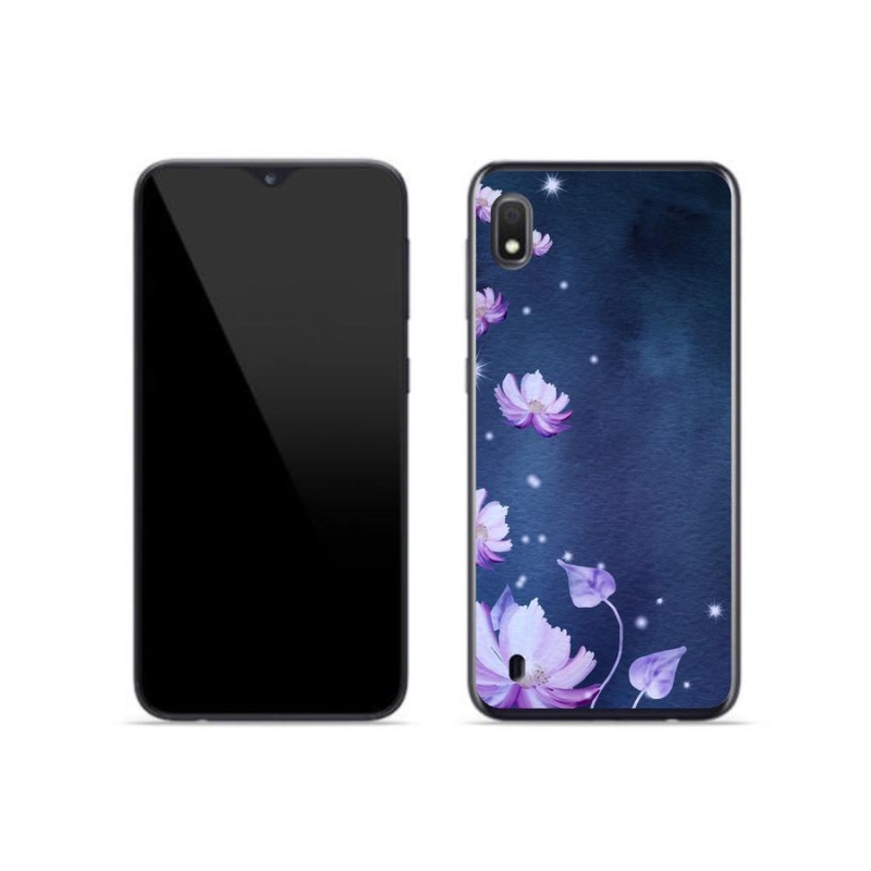 Gelový obal mmCase na mobil Samsung Galaxy A10 - padající květy