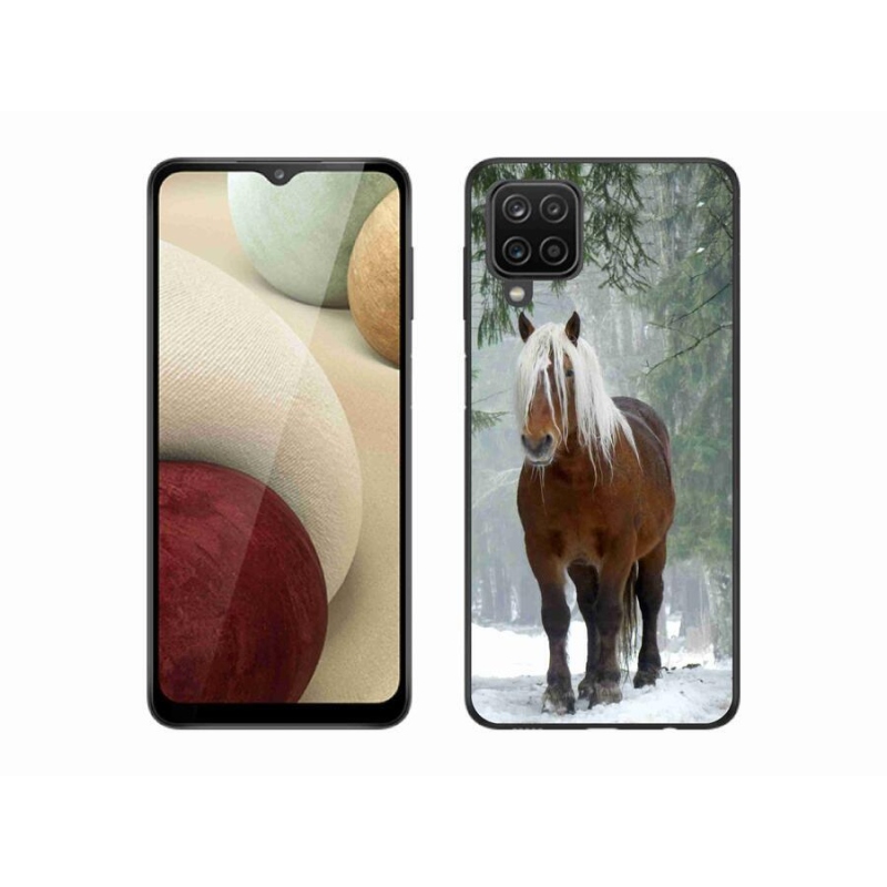 Gelový obal mmCase na mobil Samsung Galaxy A12 - kůň v lese