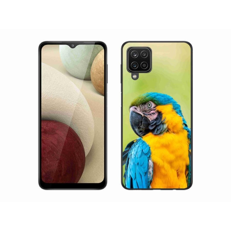 Gelový obal mmCase na mobil Samsung Galaxy A12 - papoušek ara 2