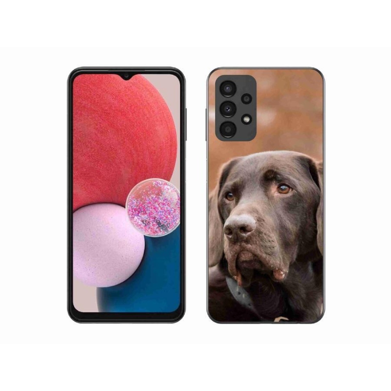 Gelový obal mmCase na mobil Samsung Galaxy A13 4G - hnědý labrador