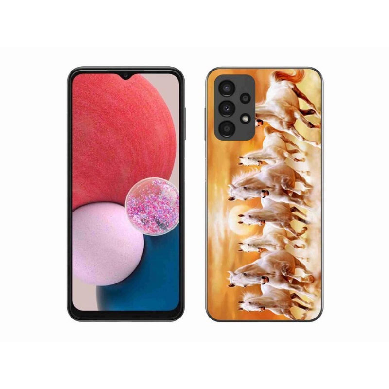 Gelový obal mmCase na mobil Samsung Galaxy A13 4G - koně 2