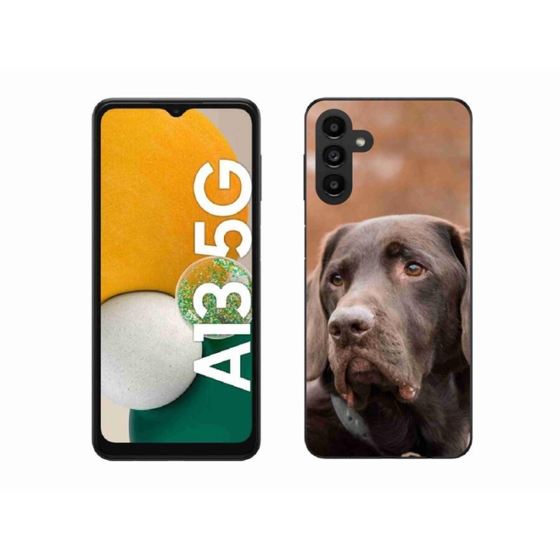 Gelový obal mmCase na mobil Samsung Galaxy A13 5G - hnědý labrador
