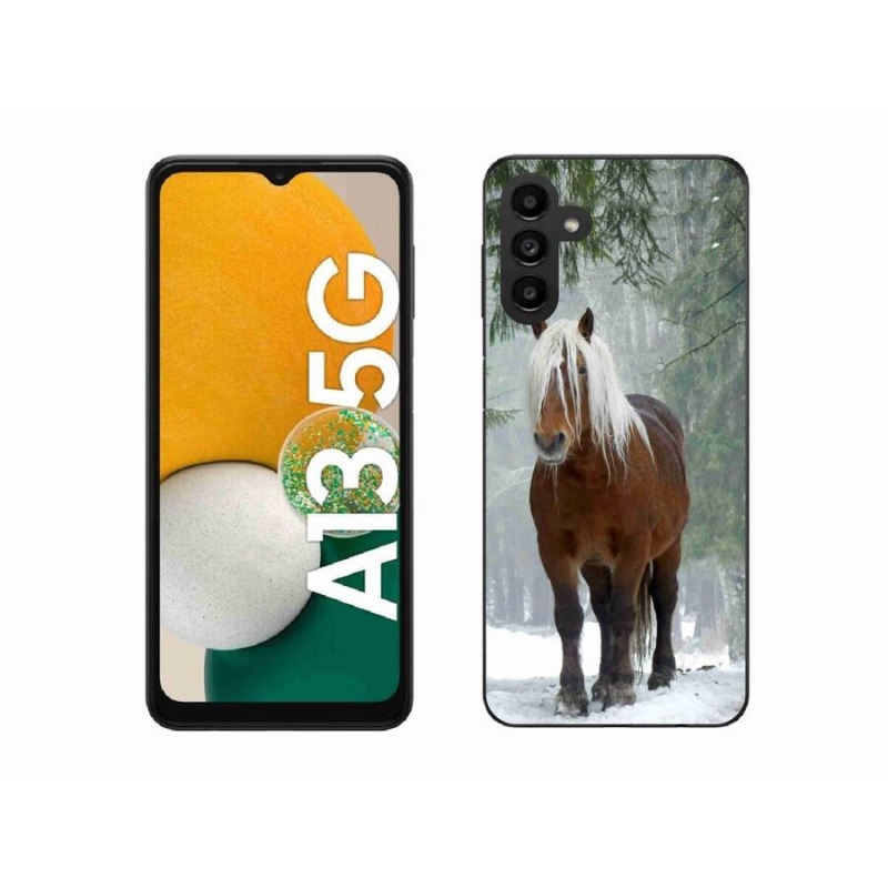Gelový obal mmCase na mobil Samsung Galaxy A13 5G - kůň v lese