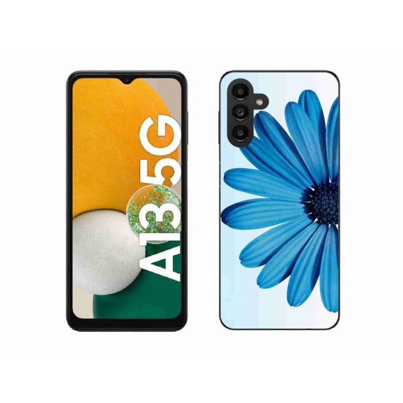 Gelový obal mmCase na mobil Samsung Galaxy A13 5G - modrá kopretina