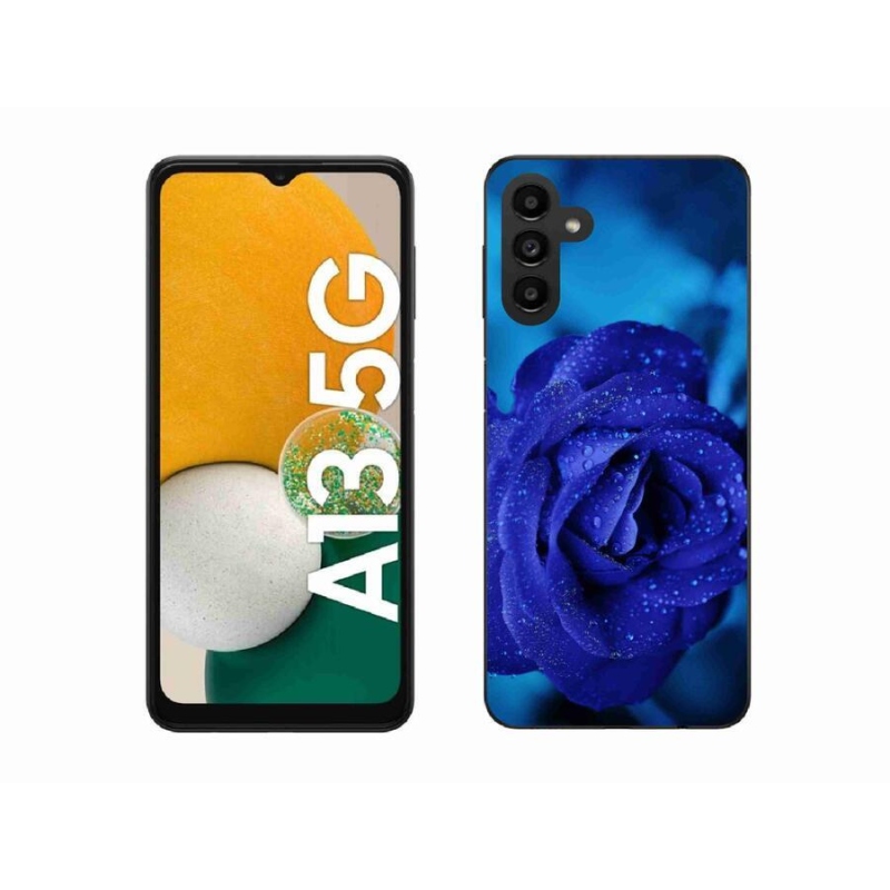 Gelový obal mmCase na mobil Samsung Galaxy A13 5G - modrá růže