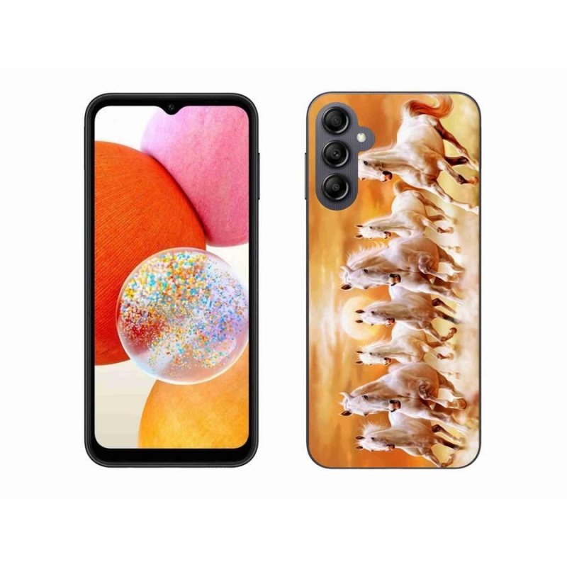 Gelový obal mmCase na mobil Samsung Galaxy A14 4G/5G - koně 2