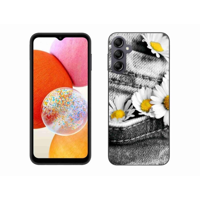 Gelový obal mmCase na mobil Samsung Galaxy A14 4G/5G - kopretiny