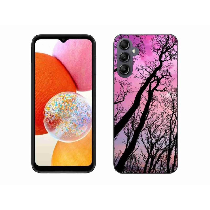 Gelový obal mmCase na mobil Samsung Galaxy A14 4G/5G - opadané stromy