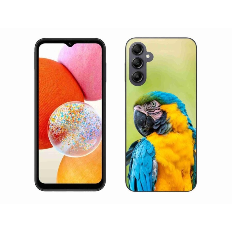 Gelový obal mmCase na mobil Samsung Galaxy A14 4G/5G - papoušek ara 2