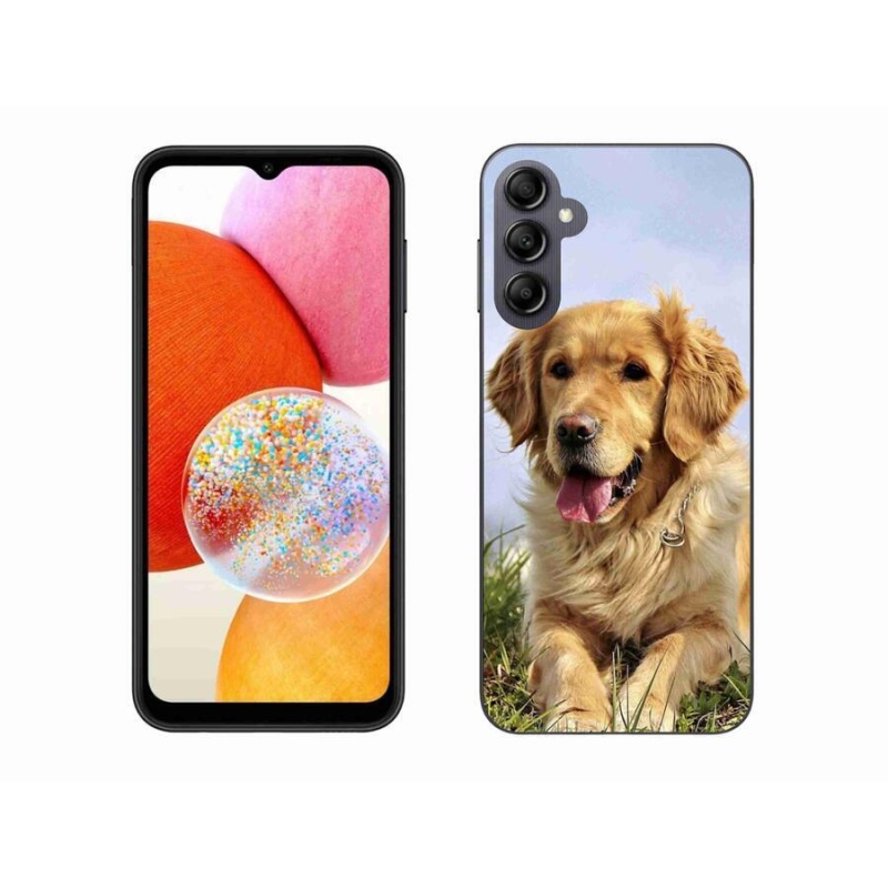 Gelový obal mmCase na mobil Samsung Galaxy A14 4G/5G - zlatý retrívr