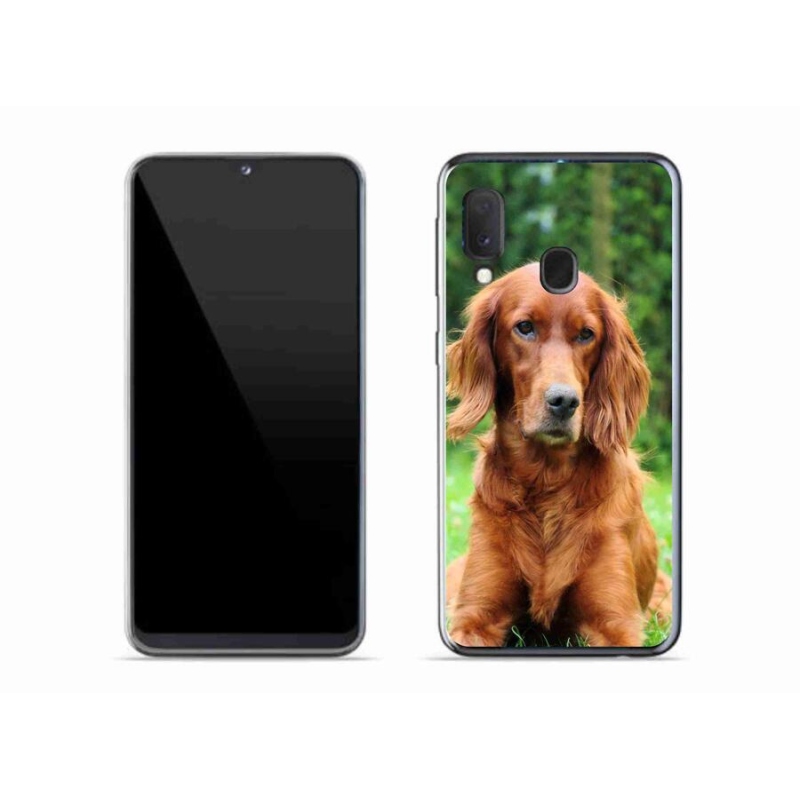 Gelový obal mmCase na mobil Samsung Galaxy A20e - irský setr