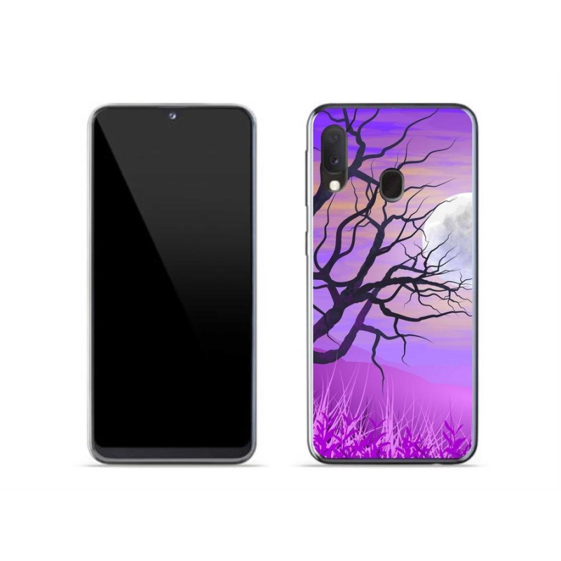 Gelový obal mmCase na mobil Samsung Galaxy A20e - kreslený opadaný strom