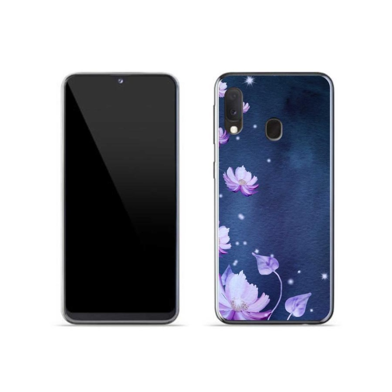 Gelový obal mmCase na mobil Samsung Galaxy A20e - padající květy