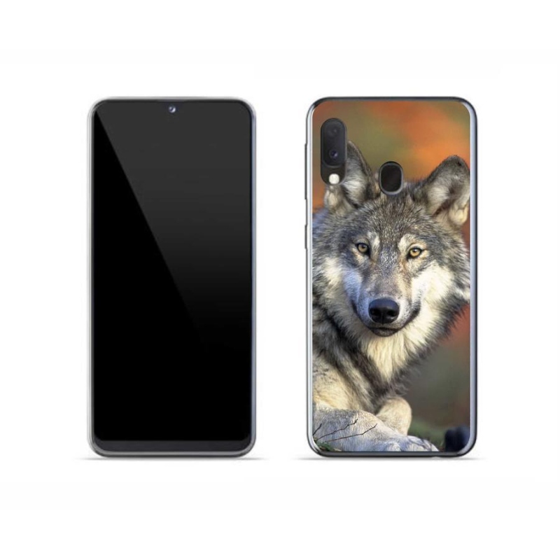 Gelový obal mmCase na mobil Samsung Galaxy A20e - vlk
