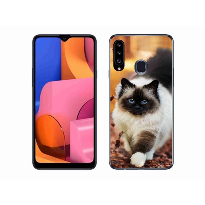 Gelový obal mmCase na mobil Samsung Galaxy A20s - kočka 1