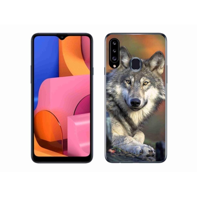Gelový obal mmCase na mobil Samsung Galaxy A20s - vlk