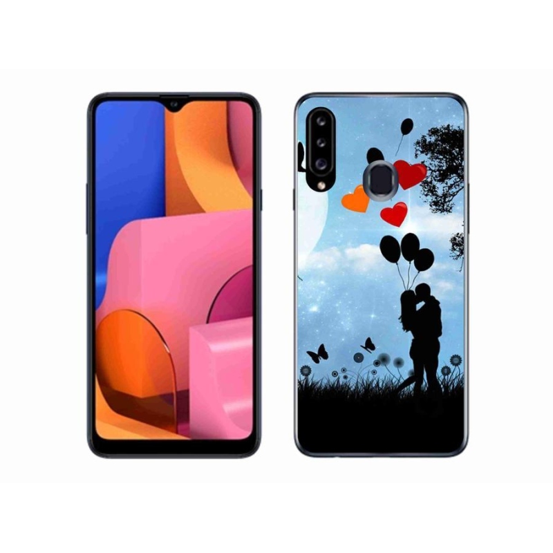 Gelový obal mmCase na mobil Samsung Galaxy A20s - zamilovaný pár