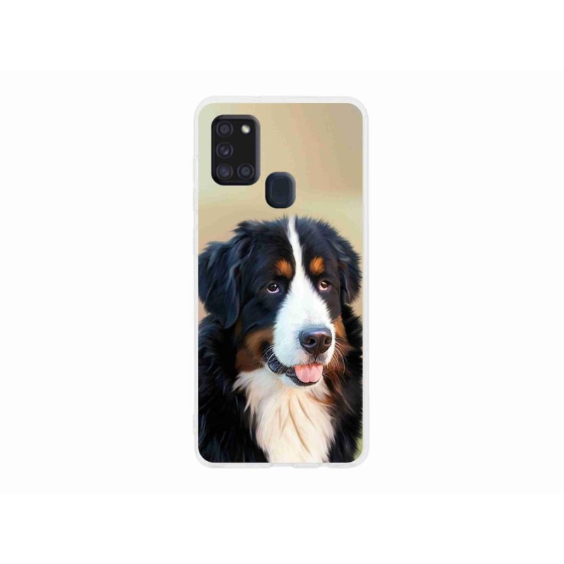 Gelový obal mmCase na mobil Samsung Galaxy A21s - bernský salašnický pes
